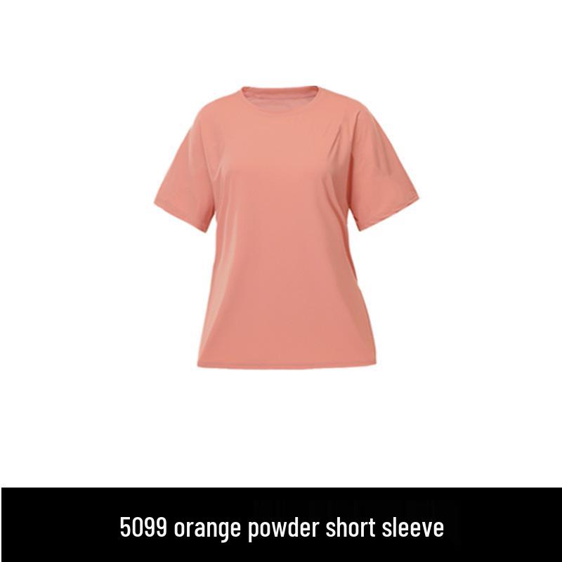 Women's Plus Size Quick-Dry Short Sleeve Yoga Top - Breathable, Casual, Slimming, for Summer Running & Sports