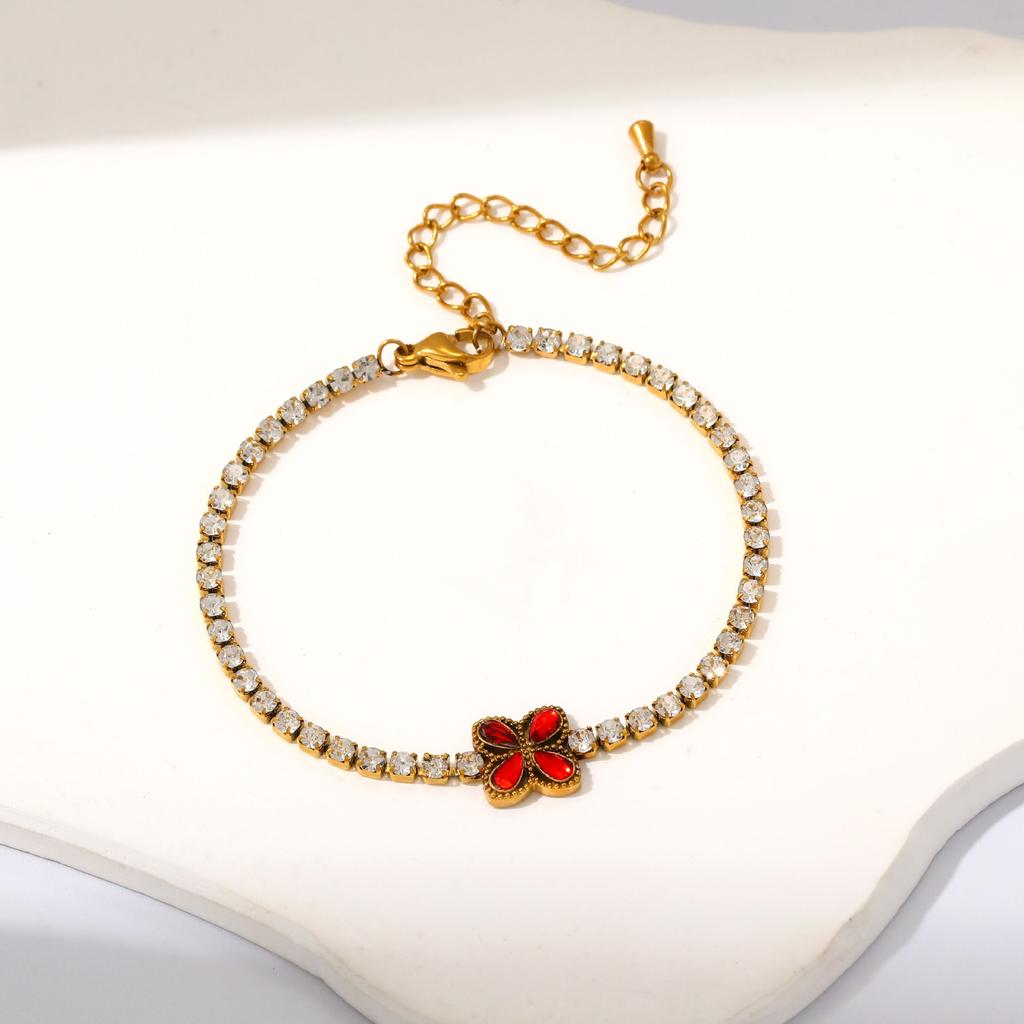New Arrival Titanium Steel Bracelet for Women Light Luxury Diamond Inlaid Bangle Commuter Versatile Fashion Fadeless Jewelry