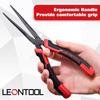 LEONTOOL Long Nose Pliers, Extra Long Needle Nose Pliers, Straight, Non-Slip, Serrated, Mechanic Pliers, 135mm Tip Length, For Gripping, Bending, Clam