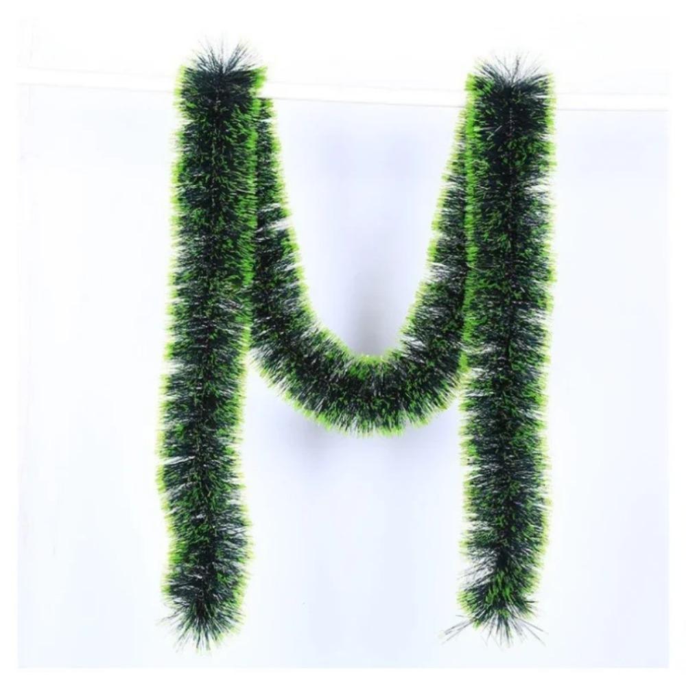 1 Stück Weihnachten Künstliche Lametta Girlande Grün Zuckerstange Band Kranz für Weihnachtsbaum Hängender Anhänger Bänder Party Heimdeko Neujahr