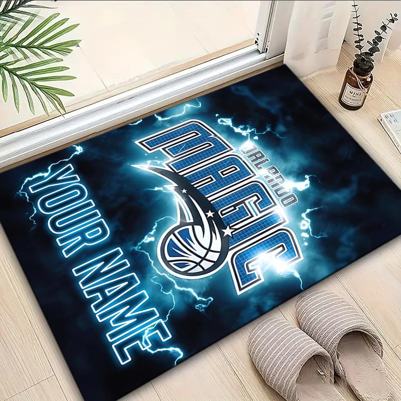 Custom Name Rug Orlando basketball Team Area Rug Suitable for Indoor And Outdoor,Carpets for Homes, Offices,Living Rooms,Home Decor,Christmas Gift