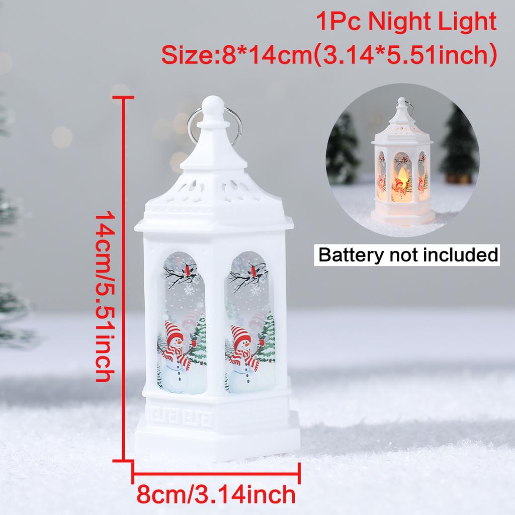 Christmas Lantern Light Ornament Merry Christmas Decorations for Home 2025 Navidad Christmas Tree Decor Xmas Gift New Year 2025