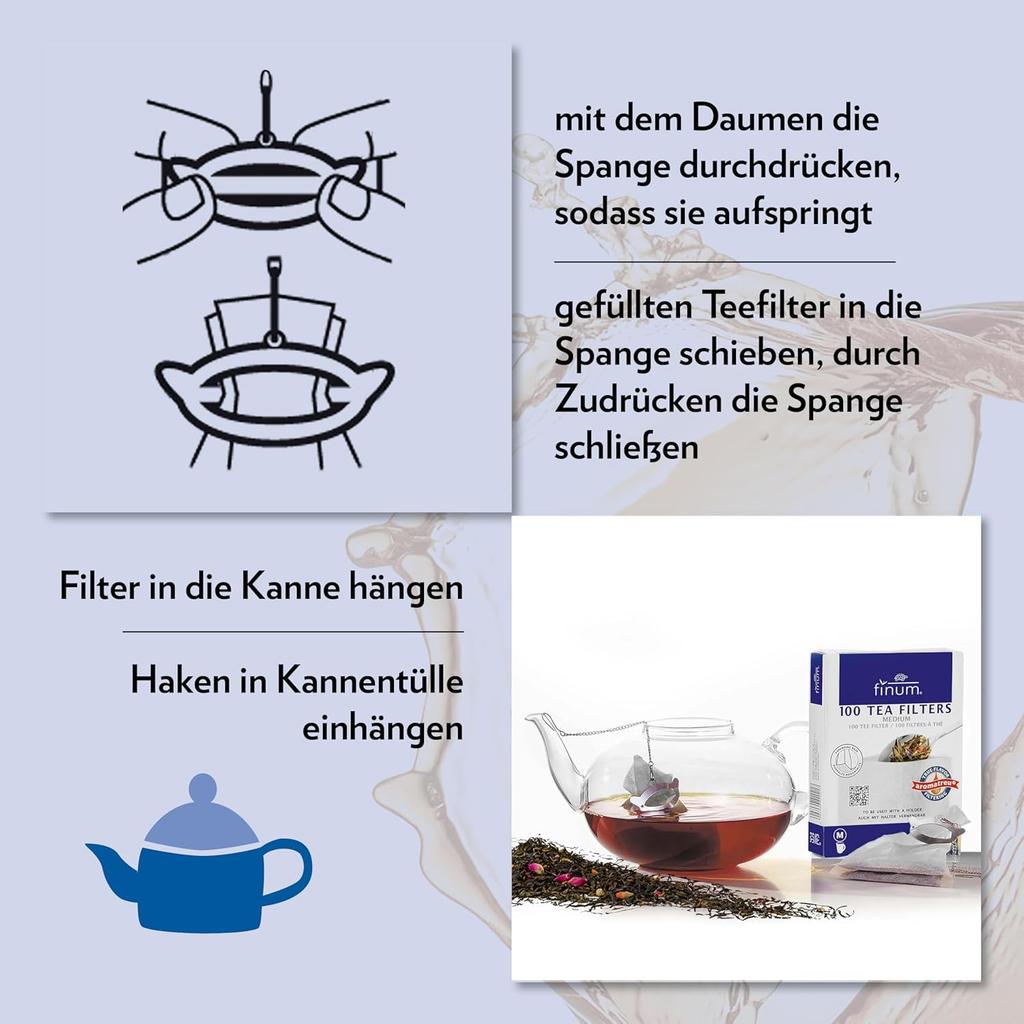 Finum Tea Click - Stainless Steel Clip for Tea Bag Filters