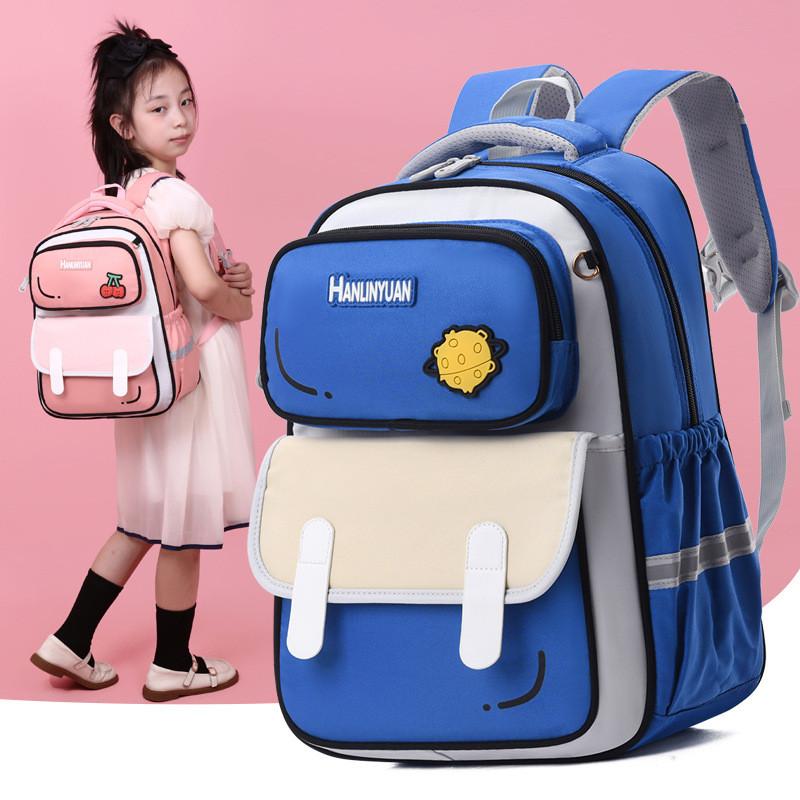 Large Capacity Casual School Backpack For Kids With Fun Cartoon Patterns
