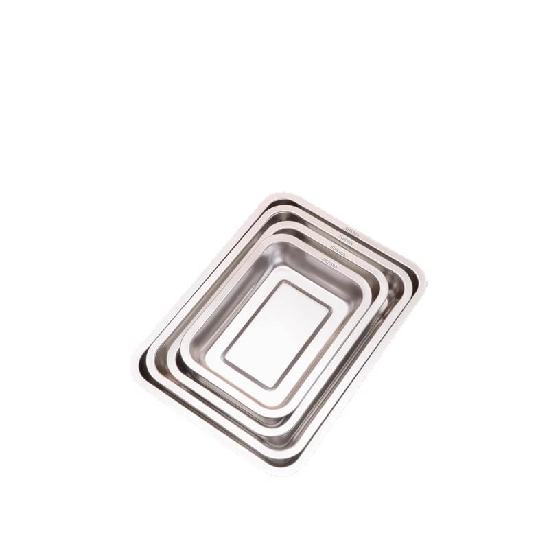 OEING Food-Grade 304 Stainless Steel Rectangular Tray