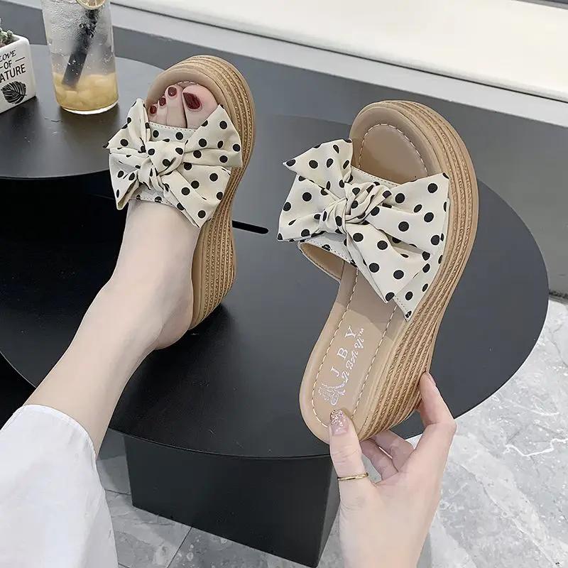 Fashion Shoes For Women Flip Flops Sandals Wedge Heel Woman Slippers High Quality Original Slides 39 Vip With Wholesale Bulk On Sale
