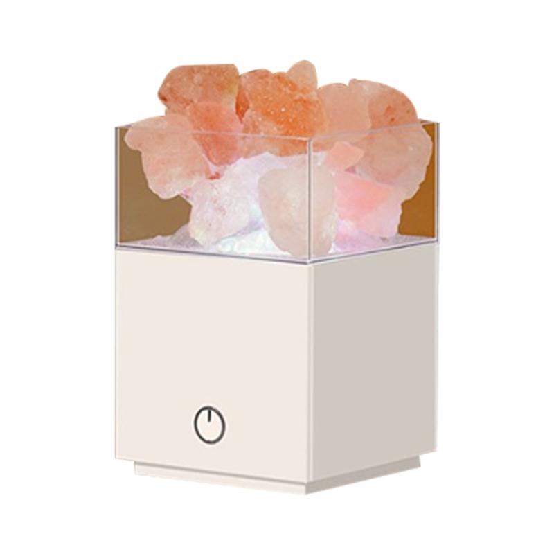 Natural Crystal Salt Lamp with Remote Control Projector Night Light X3UC