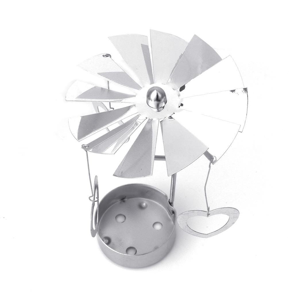 Romantic Candlestick Rotating Spinning Tea Light Candle Holders Home Dinner Wedding Bar Party Decoration Christmas Gift