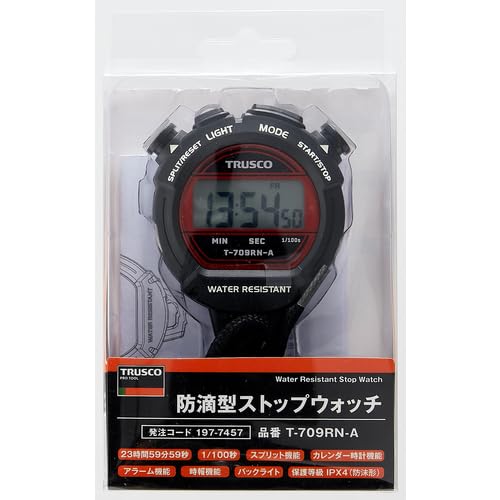 TRUSCO Water-Resistant Stopwatch T-709RN-A