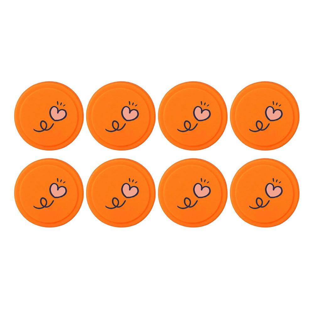 

8Pcs Silicone Luggage Wheels Protector Cover Reduce Noise Anti-slip Luggage Caster Shoes Reduce Wheel Wear Shock Absorption помаранчевий