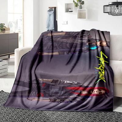 Cyberpunk Fashion Show Blanket Soft Throw Blanket For Home Bedroom Bed Sofa Travel Office Solid Christmas Blanket