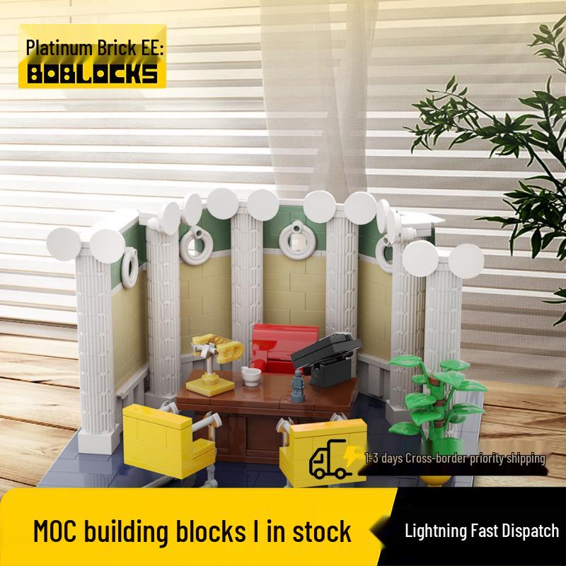 Wind Lawyer s Office Model - Small Particle Building Blocks Toy Wind Lawyer s Office