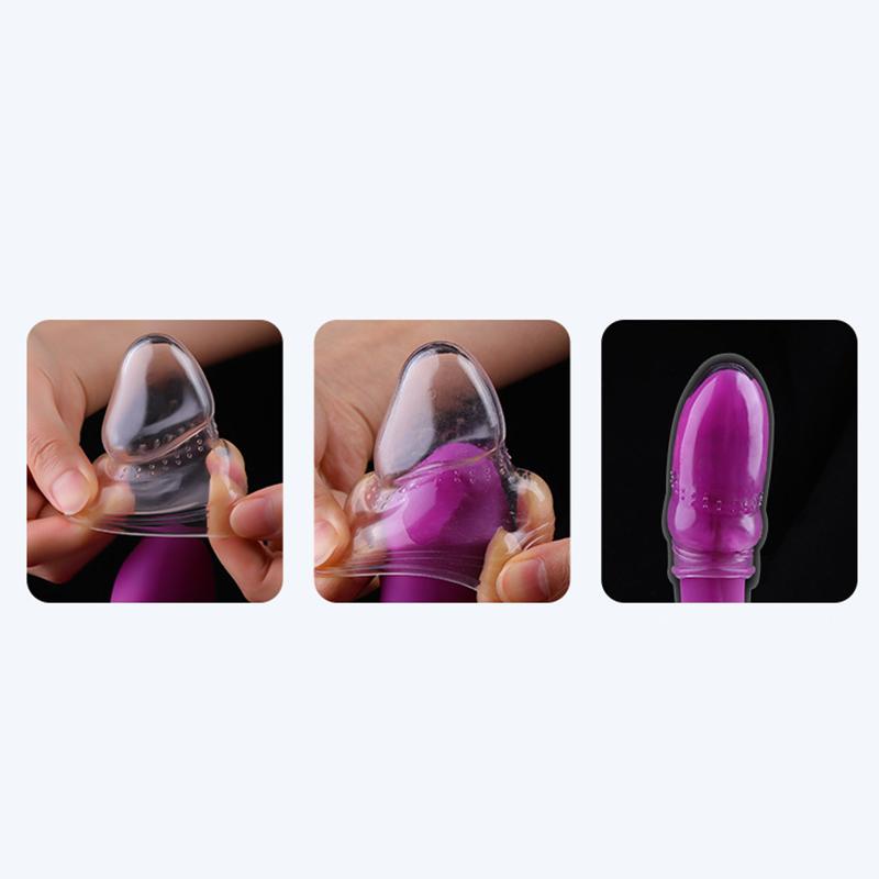 Gland transparent Cock Ring Mărirea penisului Inele preputului Întârzierea ejacularei Inele reutilizabile pentru penis Extender Jucării sexuale pentru bărbați