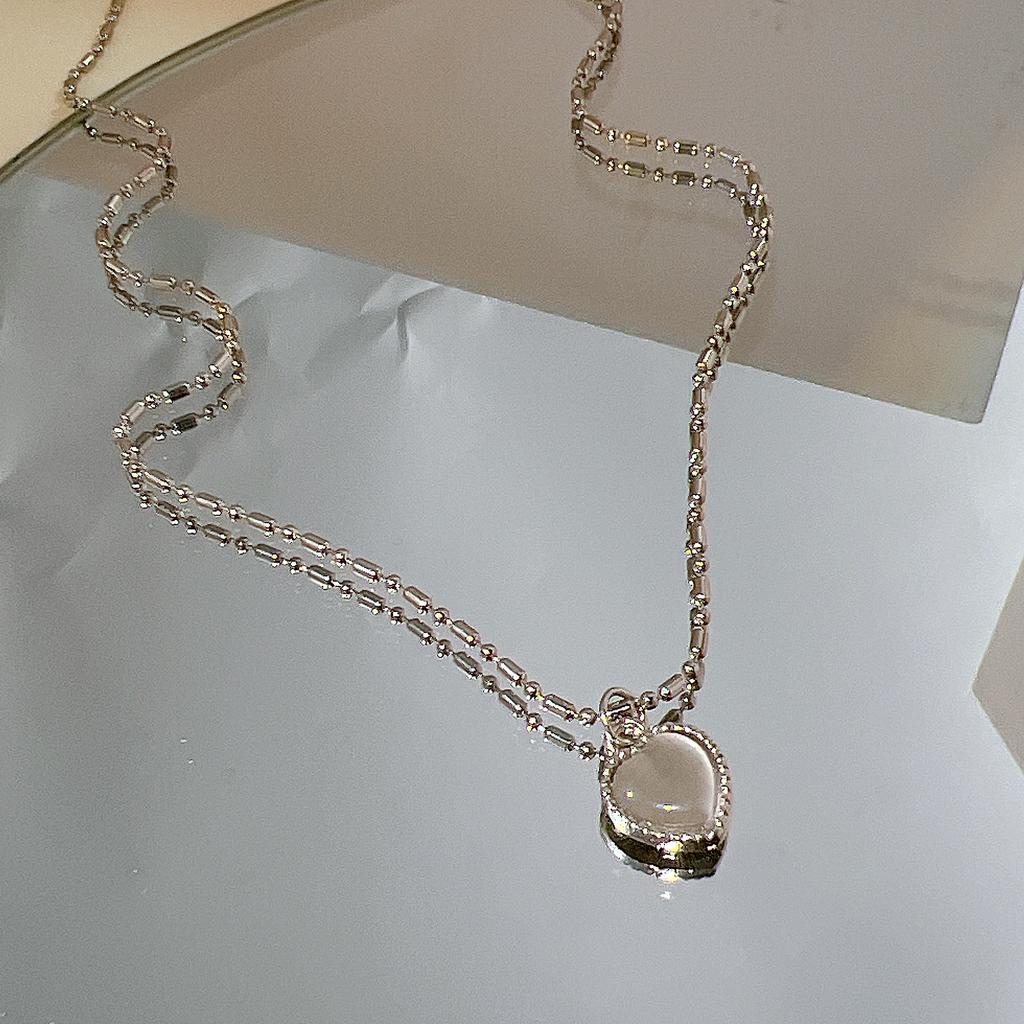 1 STÜCK Y2K Kristallanhänger Halsketten Mode Silberfarbe Tropfenhalskette für Frauen Mädchen Leichter Luxus Schlüsselbeinkette Schmuck