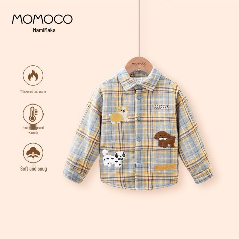 MOMOCO Boys Plaid Shirt Jacket 90
