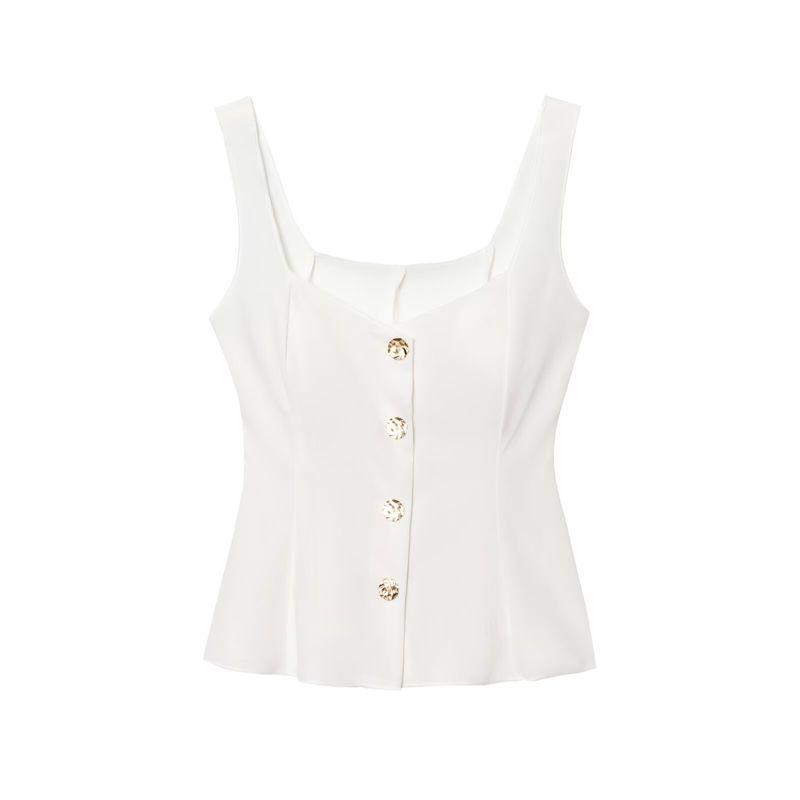 Zbzr Spring New Arrival Women's Clothing Fashion Style Silm Short Skirt Hem Elastic Vest Tops 5584229