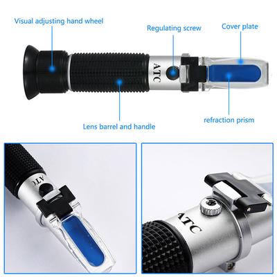 Alcohol Refractometer Alcoholometer 0~80%V/V Handheld Tool Spirits Tester Meter