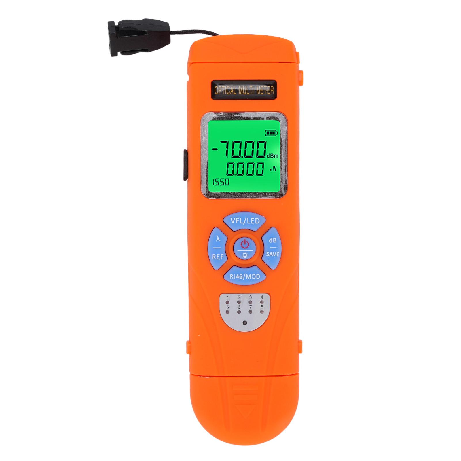 

Тестер оптического волокна от -50 до +26 дБм OPM 30 км VFL Тестирование RJ45 Портативный многофункциональный тестер волокна