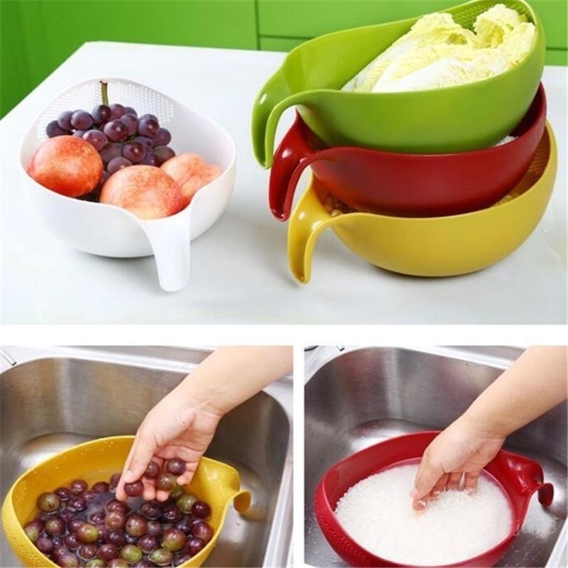 Rice Washer Quinoa Strainer Cleaning Veggie Fruit Kitchen Tools with Handle Newest