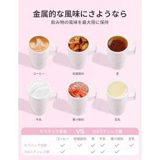 Blackube Ceramic Tumbler Straw Kettle Handle 800ml Coffee Vacuum Quencher Insulation Cold Insulated Wide Mouth Large Capacity Direct Drinking Home