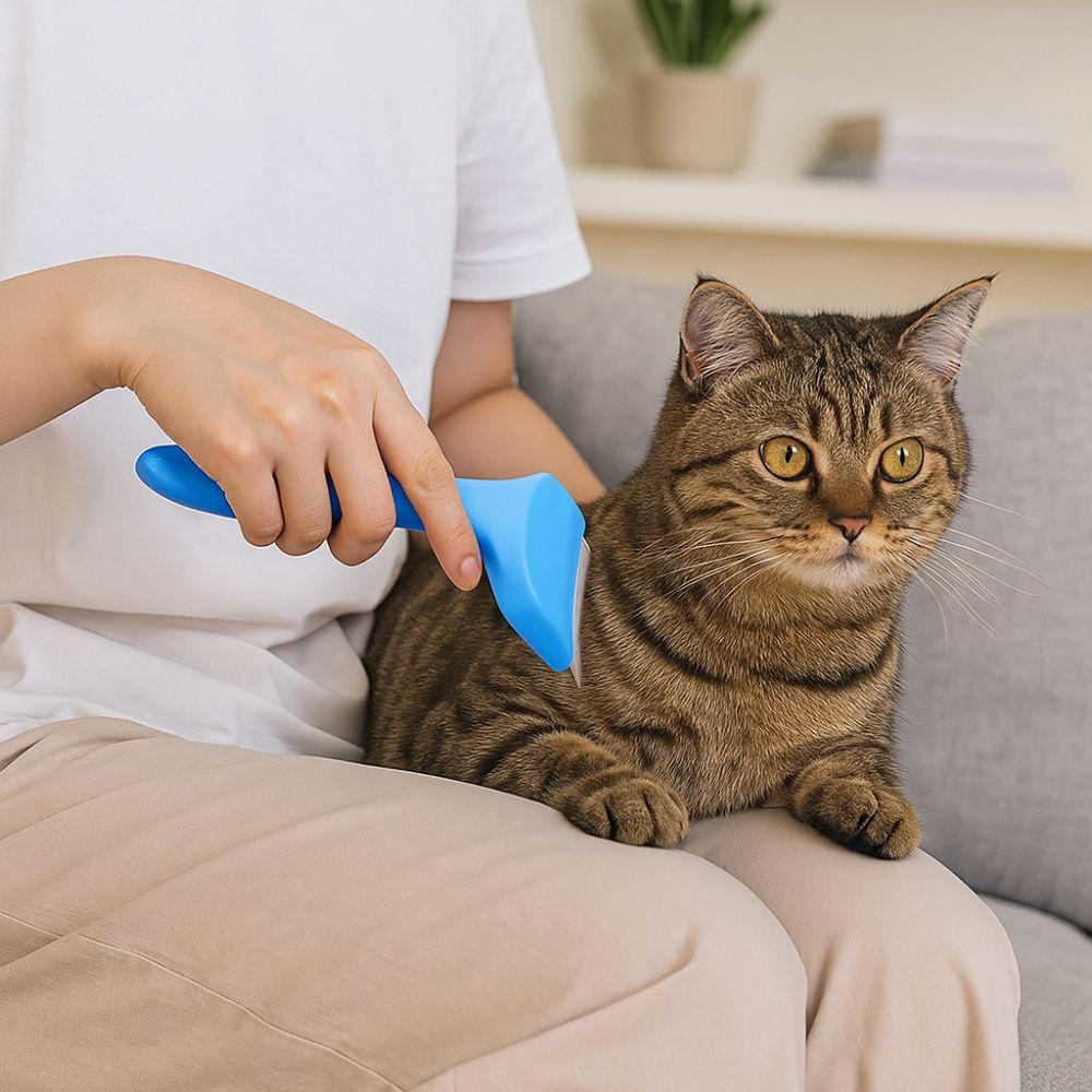 V-shaped Slicker Brush Dual Use Pet Hair Removal Comb Efficient Pet Grooming Comb  Pet Cleaning