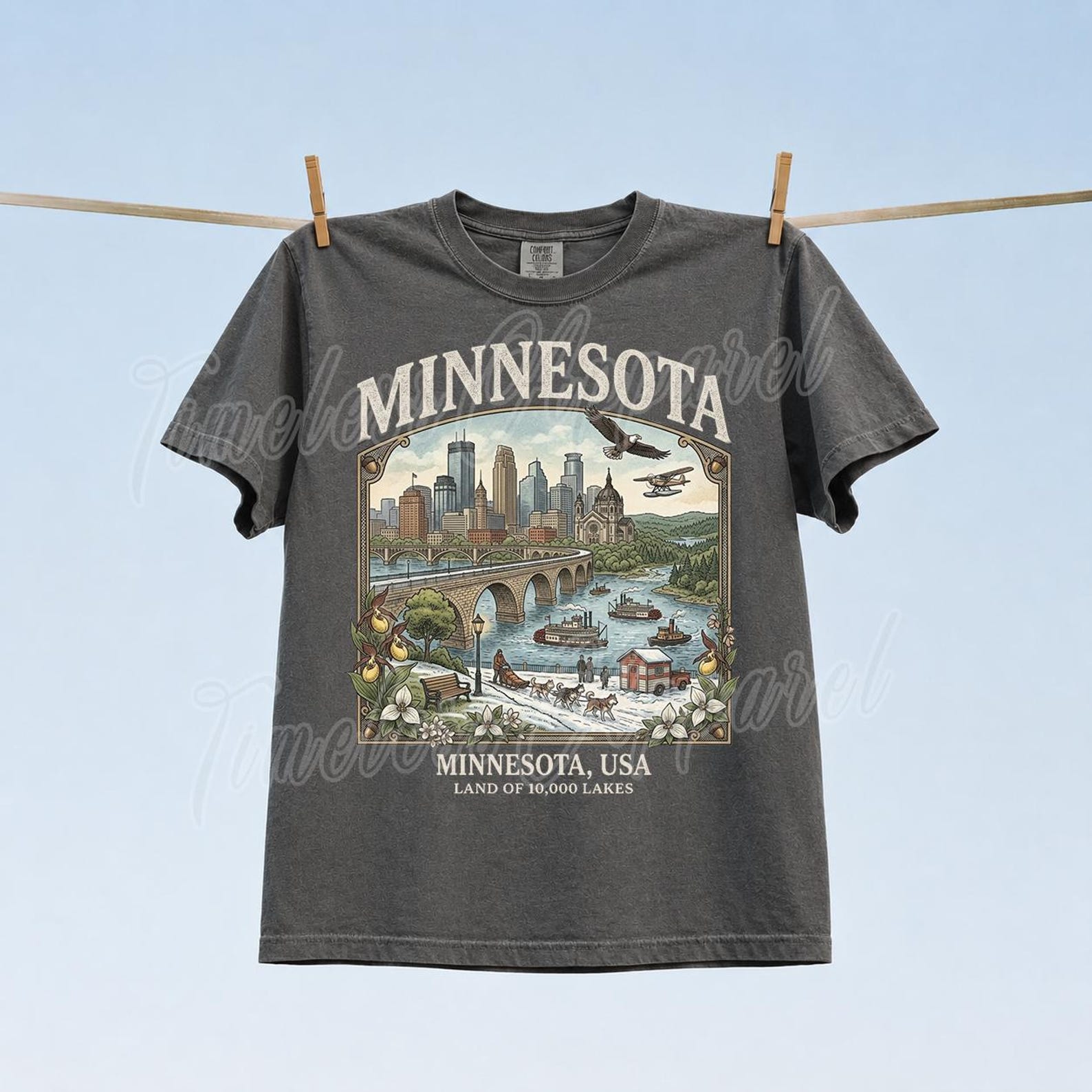 Minnesota USA Land of 10,000 Lakes T-Shirt M