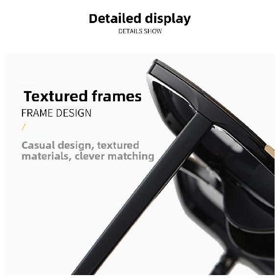 Fashionable Retro Sunglasses, Personalized Polarized Sunglasses for Women, UV400, Light Luxury