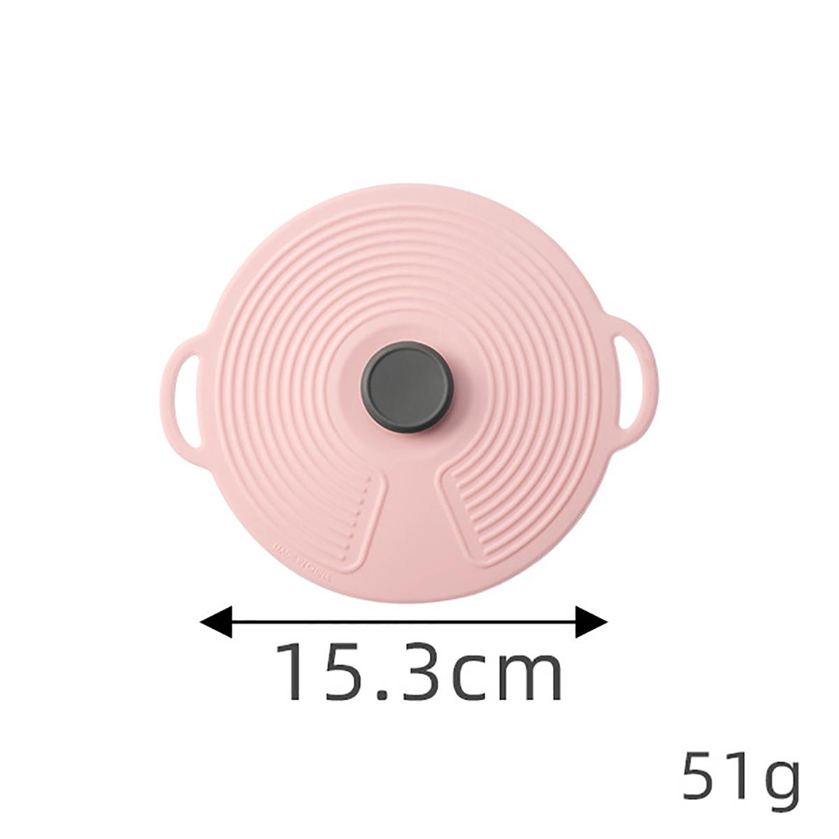5 Styles Anti Overflow Sealing Silicone Pot Cover Heat Resistant Microwave Splatter Cover Fresh-Keeping Lid Pot Lid розовый