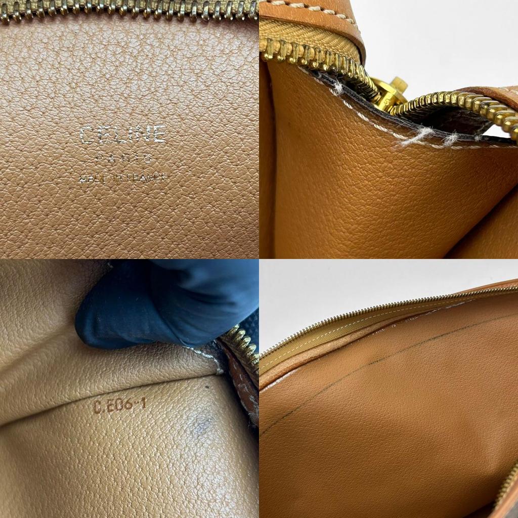Used CELINE Tote Bag Macadam leather/PVC Brown Shoulder