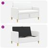 Storage Sofa in White 122 x 78 x 87 cm Polyester