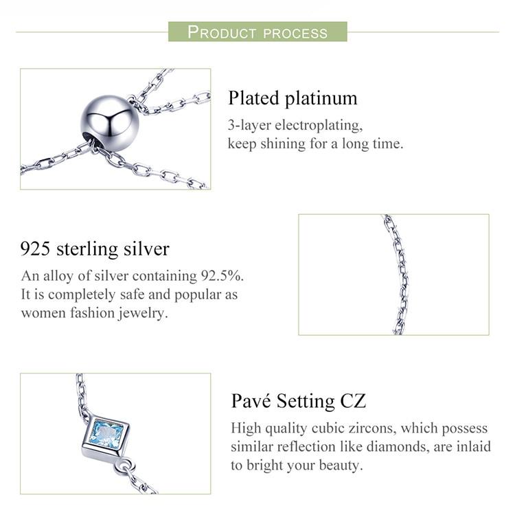 Bamoer Nová kolekce 925 Sterling Silver Winter Snowflake Dámské náramky Řetízkový náramek