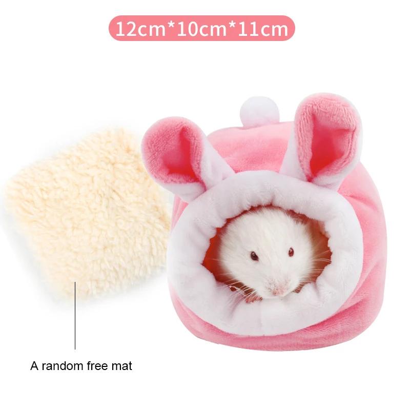 Hamster Soft Warm Bed Rat Hammock Pig Squirrel Winter Pet Toy Hamster Cage House Hanging Nest Mat House Bed Animal Mice Rat Nest