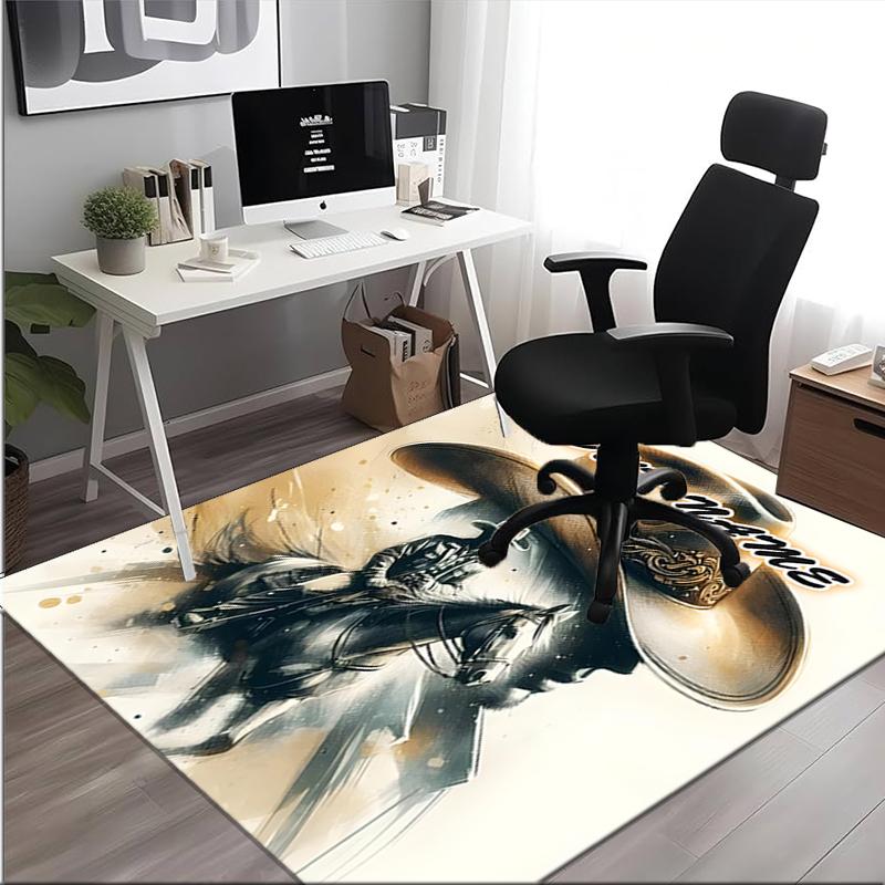 1PC Custom Name Rodeo Legend: Cowboy Spirit Theme Floor Mat Ideal for Living Room, Game Rooms, Office, Bedroom,Floor Mat Playful Design