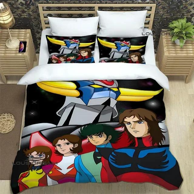 Comforter Ufo Robo Grendizer Goldorak Bedding Set 3D Printed Suitable For Bedroom Kids Home Textile