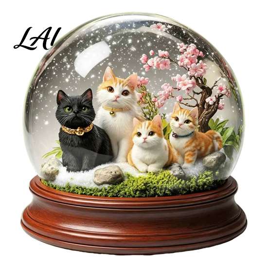 Lightweight Acrylic Holiday Gift Christmas Crystal Ball Figurine 2D Winter Cottage Carousel Transparent Igloo Ornament Tabletop Ornaments for