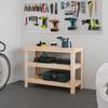 Workbench 110.5x50x80 Cm Solid Pine Wood