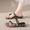 Fashion CRLAYDK Fashion Sandals for Women Flat Dressy Summer Strappy Transparent Slides Casual Walking Rhinestone Square Heel Slippers