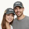Visors DAD MOM Baseball Hats Mesh Net Sunscreen Hats Washed Distressed Faded Cap  for Man Women