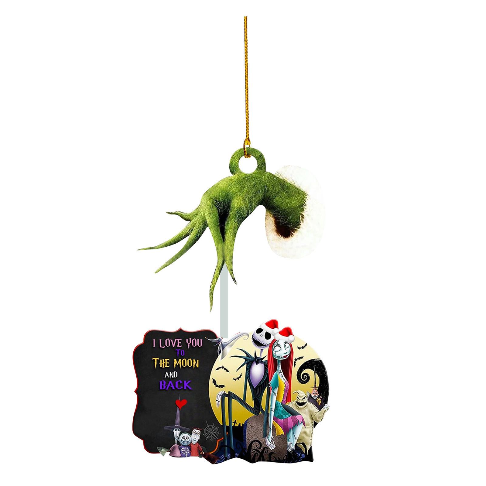 

2D акриловый рождественский ужасный кулон, рождественский ужасный кулон ужасный рождественский кулон рождественские елочные украшения из дерева One Size