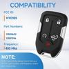 Key Fob Replacement Fits For GMC Sierra     Chevy Silverado - Smart Proximity Keyless Entry Remote Control 433 Mhz FCC:HYQ1ES P/N:13529632 13591396
