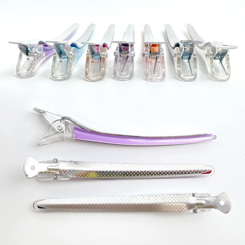6Pcs Pro Seamless Alligator Clip Hair Clip Barbershop Haircutting Sectioning Hairpin Salon Household Beauty Styling Tools