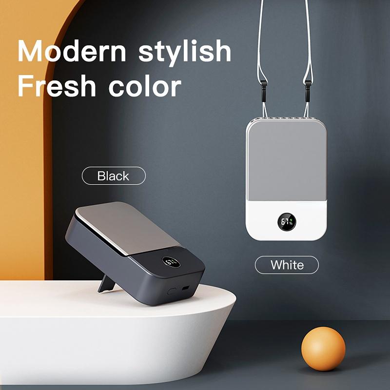 Portable Mini Fan 5V USB Rechargeable Fans Outdoor Standing Silent Neck Fan Hand Desk Small Air Cooler Fan Neckband Fan Cooling