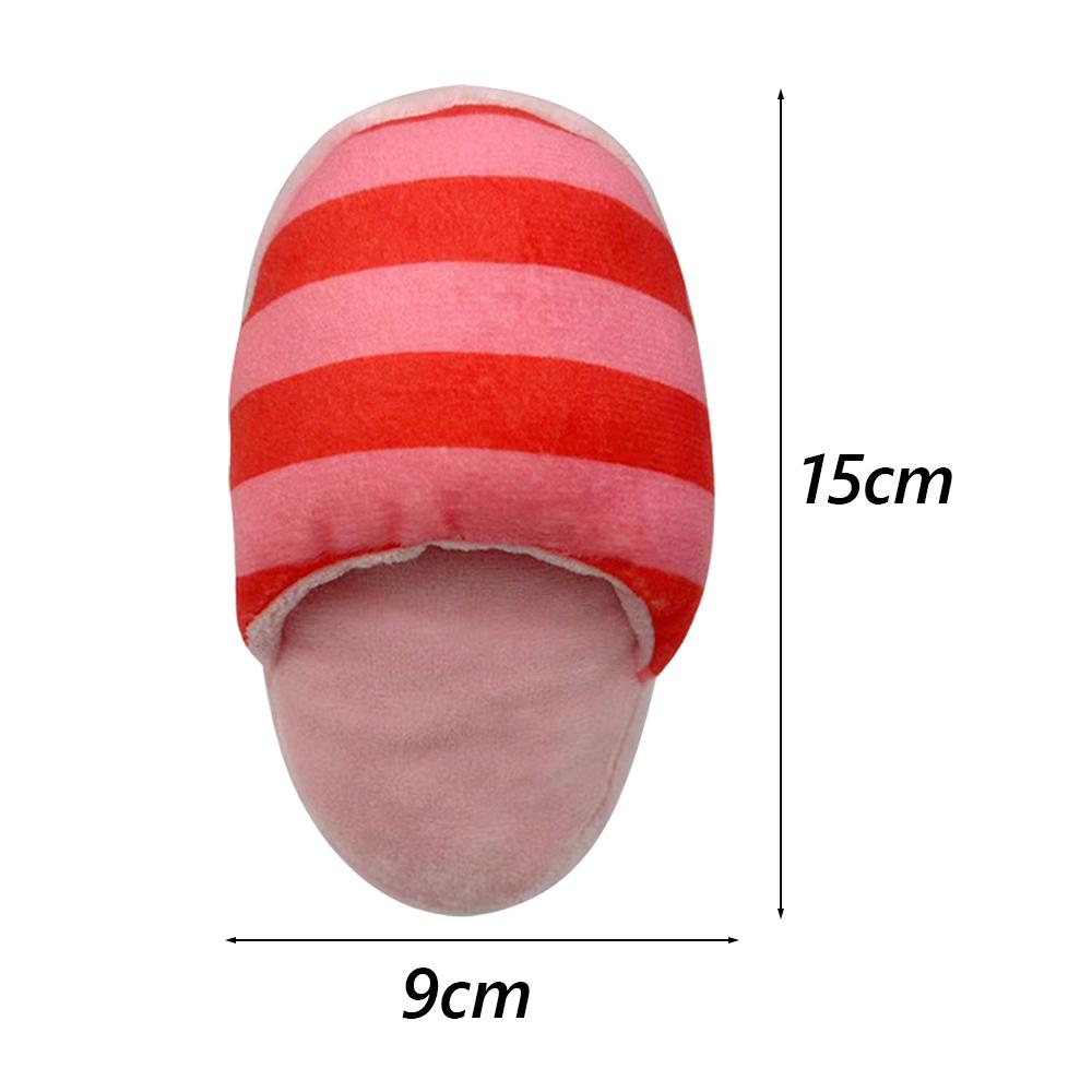 Plush Pipe Slippers Pet Stuffed Toys for Small Dogs Squeaky Puppy Dog Chew Toy Chihuahua Pug Clean Teeth Honden Speelgoed Pipe