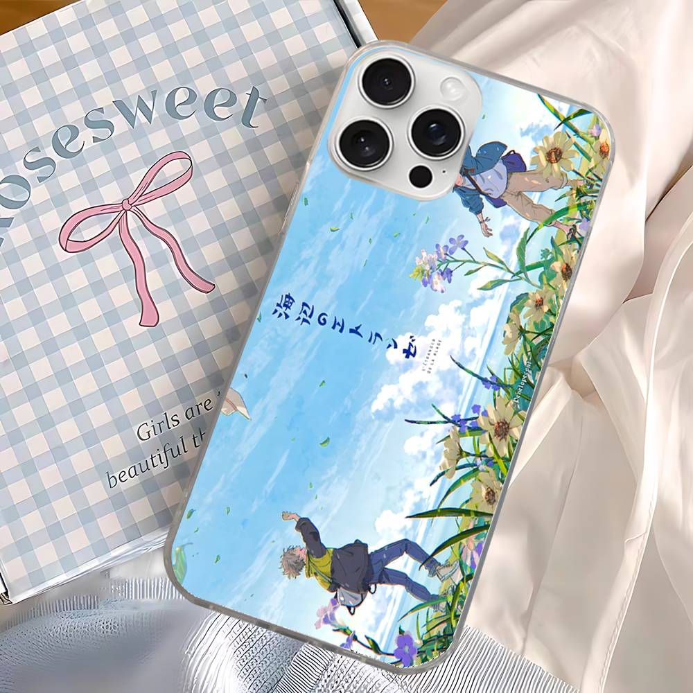 Anime Movie Umibe No Etranger For IPhone 17 16 15 14 Plus 13 12 11 Pro Max Phone Cover Back Satin Colorful Surface