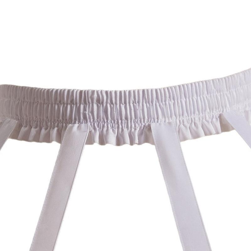 Elastic Hoopskirt Pannier Cage Crinoline Petticoat Skirt With Fishbone Design For Cosplay Wedding Formal Event Costume
