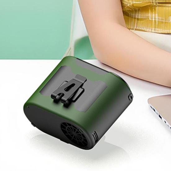 Waist Clip Cooling Fan with LED Light 5 Speed Adjustable 10000mAh Rechargeable Wearable Fan Multifunctional Portable Heatstroke Prevention Belt Fan