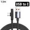 90-Degree Usb Type-C Cable – 100W Fast Charging & Data Transfer – Portable Compatible With Various Type-C Phones