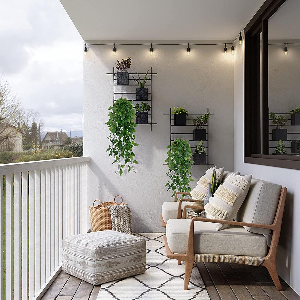 Artificial Hanging Green Radish Fake Rattan For Home Garden Wall Wedding Party Decoration