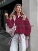 Retro American Style Thickened Hooded Sweatshirt Jacket for Autumn and Winter