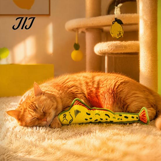 Kitten Teething And Playing Interactive Fish Cat Kicker Toy, Natural Catnip Crinkle Paper Soft Bite Resistant Pet Supplies Filled Durable Plush
